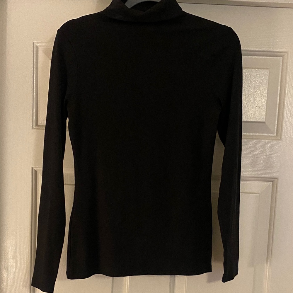 Nordstrom Black Turtleneck Long Sleeve Top